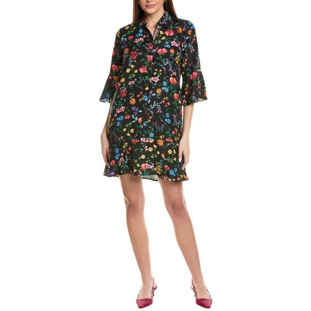 Johnny Was Harper Tiered Flounce Silk Dress XL NWT